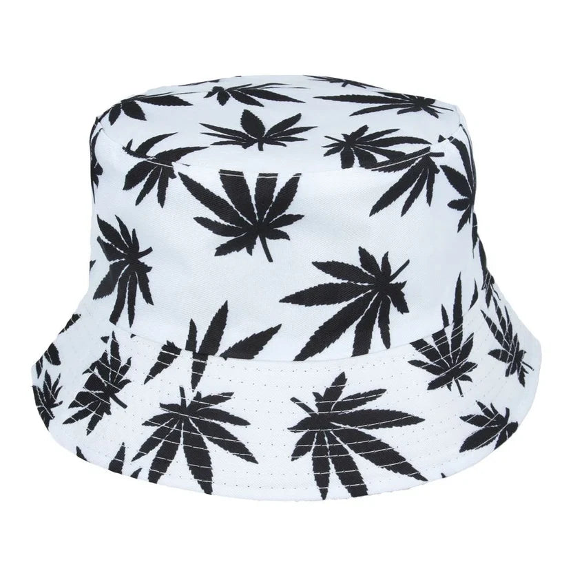 Cannabis Bucket Hat (White)