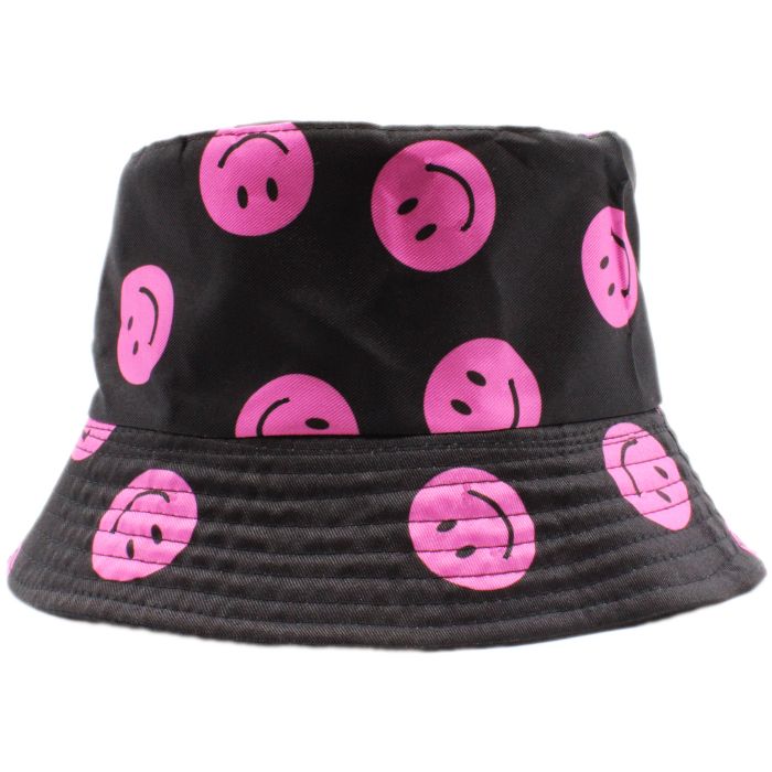 Smiley Bucket Hat (Pink)