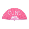 13-Inch ''Cunt'' Hand Fan (Pink)