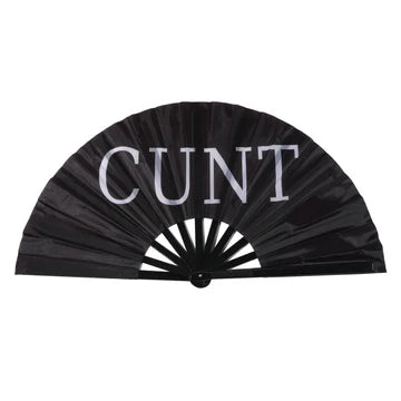 13-Inch ''Cunt'' Hand Fan (Black)